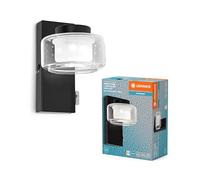 LEDVANCE ORBIS Flame Wall and Deckenleuchte mit LED, Schwarz, 5.5W, 350lm, 3000/4000K, Farbtemperatur über Wandschalter einstellbar (kaltweiß/warmweiß), IP44 Schutz VOR Fremdkörpern und Spritzwasser