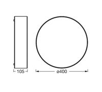 Ledvance Orbis Paris ceiling light Ø 40cm brown