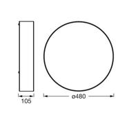 Ledvance Orbis Paris ceiling light Ø 48cm brown