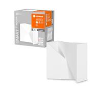 LEDVANCE ORBIS SWAN Smart+ Wi-Fi Luminaire, Dimmable LED Wall Lamp for Indoor Use, 23W, Colour Temperature from 3000-6500K, 600 Lumen, Paintable Surface, Square Shape 20x20cm