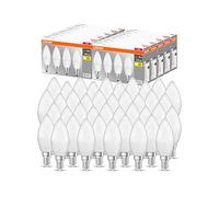 Ledvance Osram 4058075819474 LED Base Classic B, Candle Shape with E14 Socket, Not Dimmable, Replaces 40 Watt, Matt, Warm White - 2700 Kelvin, Pack of 40