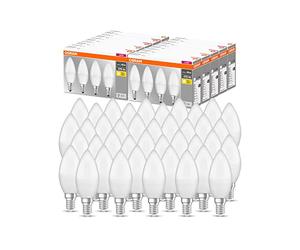 Ledvance Osram 4058075819474 LED Base Classic B, Candle Shape with E14 Socket, Not Dimmable, Replaces 40 Watt, Matt, Warm White - 2700 Kelvin, Pack of 40