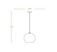 LEDVANCE pendant light Ball, Ø 26 cm, brown, corrugated cardboard, E27