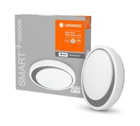 LEDVANCE Smart LEDWall and Ceiling Luminaire for Indoor Use with WiFi Technology, Tunable White (3000K-6500K), Gray, 480 mm, Compatible with Google and Alexa Voice Control, SMART+ WiFi ORBIS MOON