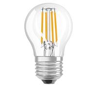 LEDVANCE Smart LED Bulb with Bluetooth Mesh, Clear Filament E27 Bulb with Drop Shape, Dimmable, Warm White (2700 K), Replaces Traditional 40 W Bulbs, Controllable with Google & Alexa, 1 - Pack