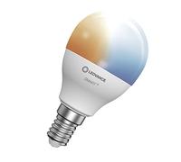 LEDVANCE Smart Led Lamp with Bluetooth, E14, Dimmable, Light Color Changeable (2700-6500 k), Replaces Incandescent Lamps with 40 W, Controllable with Google and Alexa, Smart+ Mini Bulb, 1-Pack