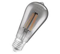 LEDVANCE Smart LED Lamp with Bluetooth, E27, Dimmable, Warm White (2700K), Replaces Incandescent Lamps with 44 W, Controllable with Google & Alexa, SMART + BT Filament Edison Dim, 1-Pack