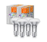 LEDVANCE Smart LED R63 spot lamp with WiFi Technology, E27, RGB Colours & Light Colour Changeable, Reflector lamp as Replacement for Conventional 60W Light Bulbs, 4-Pack