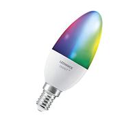 LEDVANCE Smart LEDLamp with WiFi Technology, Base: E14, Di mmable, Tunable White (2700-6500K), RGB Colors Changeable, Replaces Incandescent Lamps with 40 W, SMART+ WiFi Candle Multicolour, 1-Pack