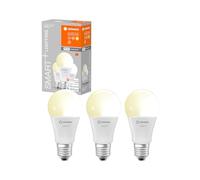 LEDVANCE Smart LEDLamp with WiFi Technology, Base: E27, Di mmable, Warm White (2700K), Replaces Incandescent Lamps with 60 W, SMART+ WiFi Classic Di mmable, Pack Of 3