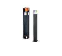 LEDVANCE Smart LEDOutdoor Luminaire, Path Luminaire with WiFi Technology for Outside, RGB Colors Changeable, Aluminum Dark Size, 80Cm Height, Compatible with Google and Alexa, SMART+ WiFi CUBE 80 CM