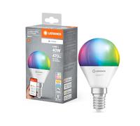 LEDVANCE Smart+ Matter LED lamp, Compatible with Google, Alexa, Apple, White Frosted Look, 4.9W, 470lm, E14 Base, Color Light, White Light, app or Voice Control, Life of up to 20,000 Hours