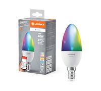 LEDVANCE Smart+ Matter LED lamp, Compatible with Google, Alexa, Apple, White Frosted Look, 4.9W, 470lm, E14 Base, Color Light, White Light, app or Voice Control, Life of up to 20,000 Hours