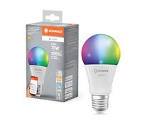 LEDVANCE Smart+ Matter LED lamp, Compatible with Google, Alexa, Apple, White Frosted Look, 9.5W, 1055lm, E27 Base, Color Light, White Light, app or Voice Control, Life of up to 20,000 Hours