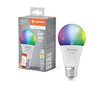 LEDVANCE Smart+ Matter LED lamp, Compatible with Google, Alexa, Apple, White Frosted Look, 9W, 806lm, E27 Base, Color Light and White Light, app or Voice Control, Life of up to 20,000 Hours