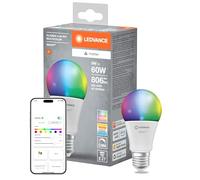 LEDVANCE Smart+ Matter LED lamp, Compatible with Google, Alexa, Apple, White Frosted Look, 9W, 806lm, E27 Base, Color Light and White Light, app or Voice Control, Life of up to 20,000 Hours