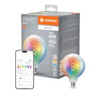 LEDVANCE Smart+ Matter LED lamp, Compatible with Google, Alexa, Apple, White Glass, 4.8W, 470lm, E27 Base, Color Light & White Light, app or Voice Control, Life of up to 15,000 Hours