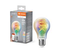 LEDVANCE Smart+ Matter LED lamp, Compatible with Google, Alexa, Apple, White Glass, 4.8W, 470lm, E27 Base, Color Light & White Light, app or Voice Control, Life of up to 15,000 Hours