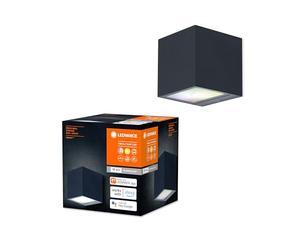 LEDVANCE Smart+ WI-FI Brick RGBW 8.5cm- Dimmable LED Wall Light Dark Grey with High-Quality Aluminium Housing, Square, RGB Colour Control, 14 W, 3000 Kelvin Warm White, 600 Lumen, IP44