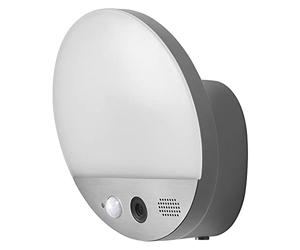 LEDVANCE SMART+ WiFi WALL Round Camera 10.5cm - Outdoor Lamp with Motion Detector, Daylight Sensor and HD Camera, Remote Control and Alarm Function, 15 W, 3000 K, 950 Lumen, IP 44
