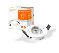 LEDVANCE Spotlight: for Ceiling, Recess Downlight TWISTLOCK GU10 / 4.30 W, 220…240 V, Beam Angle: 36, Warm White, 2700 K, Body Material: Aluminum, IP20, Pack of 1