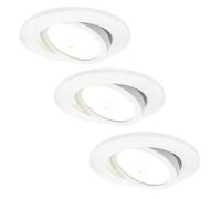 Ledvion - 3X LED Downlight, White, Dimmable, 7W, IP65, CCT, COB, Ø90mm, 5 Year Guarantee