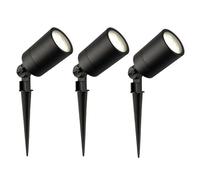 Ledvion - 3X LED Spike Spotlights, 4000K, Black, 5W, IP65, Incl. Quick Connector