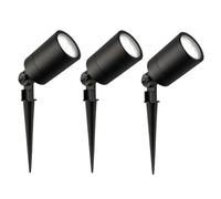 Ledvion - 3X LED Spike Spotlights, 6500K, Black, 5W, IP65, Incl. Quick Connector