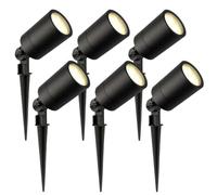 Ledvion 6 Pack Garden LED Lights IP65 3W 2700K GU10 dimmable | For garden patio driveway paths borders and decorative outdoor lighting