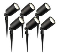 Ledvion 6 Pack Garden LED Lights IP65 3W 4000K GU10 dimmable | For garden patio driveway paths borders and decorative outdoor lighting