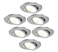 Ledvion - 6X LED Downlight, Stainless Steel, Dimmable, 7W, IP65, CCT, COB, Ø90mm, 5 Year Guarantee