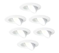 Ledvion - 6X LED Downlight, White, Dimmable, 5W, IP65, CCT, COB, Ø75mm, 5 Year Guarantee