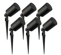 Ledvion - 6X LED Spotlight, GU10 Fitting, Black, 5W, IP65, Incl. Quick Connector