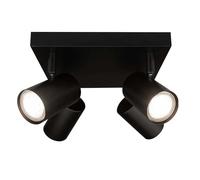 Ledvion LED Ceiling Spotlight Black 4-Light Square GU10 3W Neutral White