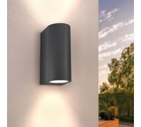 Ledvion LED Wall Lamp 3W GU10 Fitting Bulb not Included IP54 dimmable Round | For façades, entrances, patios and gardens with easy wall mounting