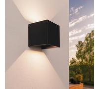 Ledvion - LED Wall Light, G9 Fitting, 4.5W, 3000K, IP54, Black & Square, Incl. Sensor, Outdoor Lamp, Garden Lighting