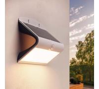 Ledvion - Modern Solar Wall Lamp on Solar Energy WhiteMotion Sensor, White, 8W, 3000K, IP65Waterproof & 220 Lumen,