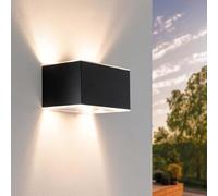 Ledvion - Solar Wall Lamp, 2W, 60 Lumen, 3000K, IP44, Black, LED LampOutdoor Lighting, Solar Lamp, Mood Lamp