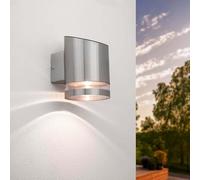 Ledvion - Solar Wall Lamp Elara, Stainless Steel, 3000K, IP44, LED LampOutdoor Lighting, Solar Lamp, Mood Lamp