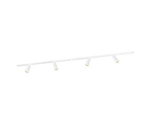 Ledvion - Track Lighting, 2m, 1-Phase, Without GU10 Light Source, White, 4 Spotlights, Ceiling Lights, gu10 led Bulbs, Kitchen Lights Ceiling, Extendable & Flexible