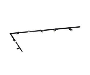 Ledvion Track Lighting 3m 1-Phase Black 7 Spotlights without GU10 bulb | For living room kitchen and dining area with flexible light direction