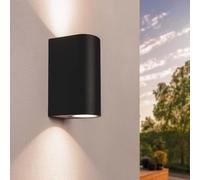 Ledvion - Wall Lamp, 220-240V, IP54, 35W, Black, Without GU10 Bulb, LED Lamp, Wall Light, Indoor, Outdoor, Dimmable