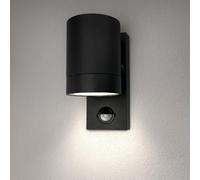 Ledvion - Wall Lamp, 220-240V, IP54, 35W, Without GU10 Bulb, Black, LED Lamp, Wall Light, Indoor, Outdoor, Dimmable, with Sensor