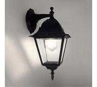 Ledvion - Wall Lamp Outdoor Lamp, Outdoor Lighting, Garden Lighting, Classic Lamp, Vela M, Black Lamp, E27 Fitting, Aluminum