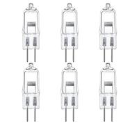 LedWekei G6.35 Halogen Bulbs,24v 150w Bulb 2 Pin Clear Capsule Lamp Bulb，Dimmable 2700K Warm White Light Bulbs (6Pack)