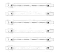 LedWekei Halogen Light Bulbs, T3 R7s 118mm 160W J Type Bulb, Warm White 2700K Double Ended for Work, Security, Landscape Lights, Floor Lamps (6 Pack)