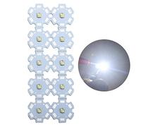 LedWekei Led Chip Bulb,3V 3W Cool White High Power Led Beads,LED Module Pixels Light Little LEDs Lampon Aluminum Heat Sink PCB BoardLed Bulb Cob for Pinspot Light Floodlight(Pack of 10)