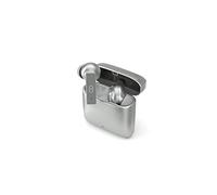 Ledwood Titan Earphones in Sterling Silver - Wireless Bluetooth 5.1, All-Day Bat