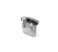 Ledwood Titan Earphones in Sterling Silver - Wireless Bluetooth 5.1, All-Day Bat