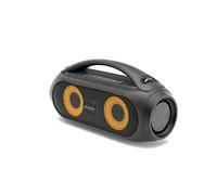 Ledwood Xtreme 250 TWS Portable Bluetooth Speaker with Strap - Powerful Wireless Speaker with LED Lights - Super Bass, IPX5, AUX, USB Port, FM Radio, Black
